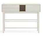 Table console Corvo Blanc - En partie en bois massif - 120 x 90 x 35 cm