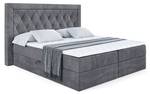 Boxspringbett NOEL Schiefergrau - Breite: 140 cm - H3