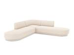 Ecksofa MILEY 5 Sitzplätze Hochglanz Beige