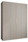 Armoire à portes battantes Como 4 Beige - Doré - 180 x 40 cm