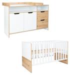 Babyzimmer Set Maxim 2-tlg. Braun - Weiß - Holzwerkstoff - Kunststoff - 1 x 1 x 1 cm