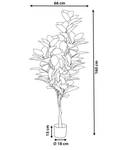 Plante artificielle FICUS ELASTICA 66 x 160 x 66 cm