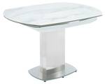 Ensemble table et chaise TALICIA Blanc - Pierre - 90 x 75 x 180 cm