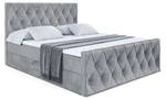 Boxspringbett - AMAY Hellgrau - Breite: 200 cm - H3