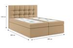 Boxspringbett ARMINO 180 cm CS2302 Braun Braun - Holzwerkstoff - 180 x 110 x 200 cm