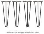 x 4 Hairpin-Tischbeine Streben 3 40.5cm