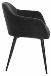 Chaise BIBO Lot de 2 Noir - Textile - 54 x 73 x 57 cm