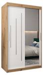 Armoire à portes coulissantes york 2 Imitation chêne - Blanc - Largeur : 120 cm - 2 porte