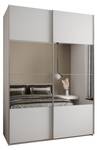 SCHWEBETÜRENSCHRANK LUX Silber - Weiß - Breite: 170 cm