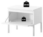 Table de chevet BEMMI Blanc - Bois manufacturé - 8 x 42 x 32 cm