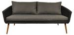 Garten Lounge Sofa Accon Schwarz - Rattan - 181 x 78 x 70 cm
