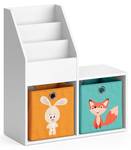 Bücherregal „Luigi“ mini mit 2 Faltboxen Orange