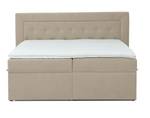 Boxspringbett Allure Pocket und Visco Hellbraun - Breite: 180 cm