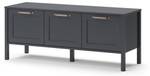 Buffet Ewan anthracite Gris - Bois manufacturé - 121 x 89 x 41 cm