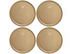 Speiseteller Silhouette 4er Set Beige - Naturfaser - 2 x 3 x 27 cm