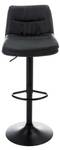 Tabouret de bar KADERINA Noir - Cuir synthétique - 52 x 106 x 41 cm