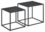 Lot de 2 Tables Basses Morsum Noir - Métal - 40 x 40 x 40 cm