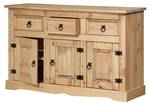 Sideboard Madrid Braun - Massivholz - 132 x 84 x 44 cm