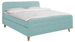 Nordic Box Boxspringbett TBO Hellblau - Breite: 202 cm - H3