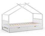 Lit gigogne cabane Design 200x90cm blanc 97 x 148 x 207 cm