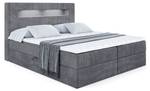 Boxspringbett - ORGOL Steingrau - Breite: 200 cm - H4