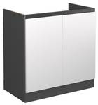 Meuble bas sous-évier R-Line 39722 Anthracite - Blanc