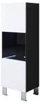 Vitrine Luke V3 Noir - Blanc - Hauteur : 138 cm