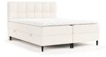 Boxspringbett Arlette H3 Latex-Topper Creme - Breite: 160 cm