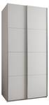 Armoire Lux 1 Argenté - Blanc - Largeur : 110 cm