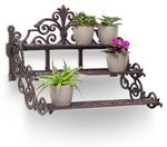 Support fleurs en fonte banc Marron - Métal - 42 x 36 x 31 cm