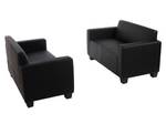 Sofa-Garnitur Moncalieri (2er-Set) Schwarz