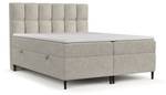 Premium Boxspringbett Ombre Beige - Grau - Breite: 160 cm