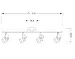 Strahler, Spots & Aufbaustrahler Cigal Metall - 75 x 18 x 75 cm