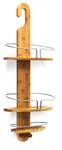 Étagère de douche en bambou Marron - Argenté - Bambou - Métal - 30 x 71 x 14 cm