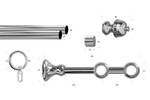 Gardinenstange Andrea 2 lfg. Silber - Breite: 290 cm