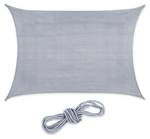 Voile d'ombrage rectangulaire gris clair 400 x 600 cm