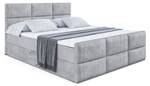 Boxspringbett OHIO-Z Hellgrau - Breite: 180 cm - H3