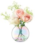 Vase Pearl klein, perlmuttfarben Pink - Glas - 12 x 11 x 12 cm