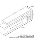 Lowboard Leon V3 Hochglanz Schwarz - Hochglanz Weiß