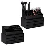 2 x Make Up Organizer schwarz Schwarz