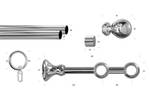 Gardinenstange Andrea 2 lfg. Silber - Breite: 110 cm