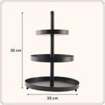 Etagere 2768582 Schwarz - Metall - 25 x 35 x 25 cm