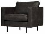 RODEO - en vintage Fauteuil noir cuir