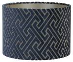 Lampenschirm Zylinder Maze Blau - Textil - 40 x 30 x 40 cm