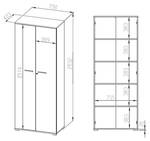 Aktenschrank OPTIMAL Braun - Holzwerkstoff - 79 x 204 x 41 cm