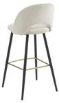 Tabouret de bar FINCHY Lot de 2 Blanc - Textile - 50 x 100 x 48 cm