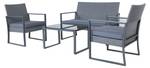 Rattan-Sitzgruppe LOIS XL Grau - Kunststoff - Polyrattan - 108 x 76 x 64 cm