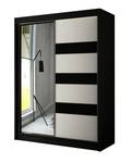 Kleiderschrank LOSTE Schwarz - Breite: 120 cm