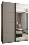 Armoire Lux 3 Beige - Noir - Largeur : 180 cm