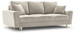 Schalfsofa mit Box MOGHAN 3 Sitzplätze Beige